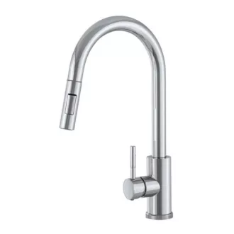 Gamma Taru II. Mosogató Csaptelep - Kihúzható, Zuhanyfejes, Króm - WaterMarkt.hu