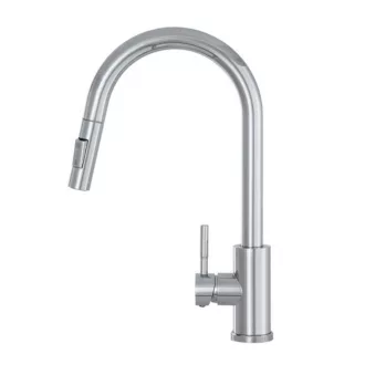 Gamma Taru II. Mosogató Csaptelep - Kihúzható, Zuhanyfejes, Króm - WaterMarkt.hu