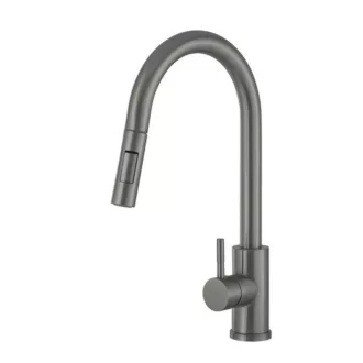 Gamma Taru II. Mosogató Csaptelep - Kihúzható, Zuhanyfejes, Antracit - WaterMarkt.hu