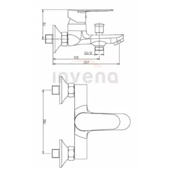 Invena ELSA kádtöltő csaptelep - WaterMarkt.hu
