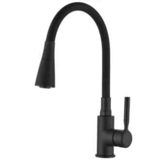 Invena HULA PLUS flexibilis színes csaptelep - fekete - WaterMarkt.hu