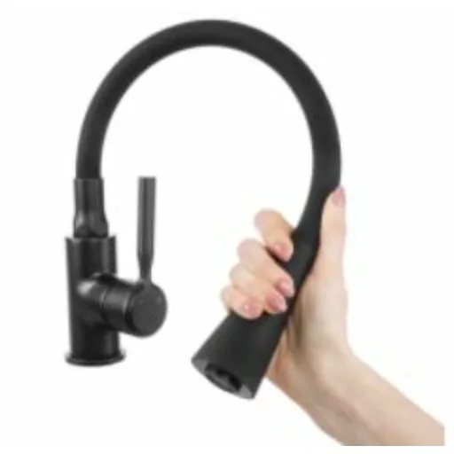 Invena HULA PLUS flexibilis színes csaptelep - fekete - WaterMarkt.hu
