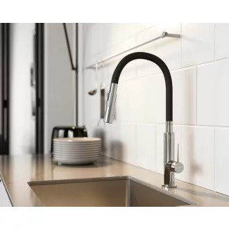 Ferro BZA43 Zumba Slim  flexibilis  2 funkciós mosogató csaptelep - Fehér - WaterMarkt.hu