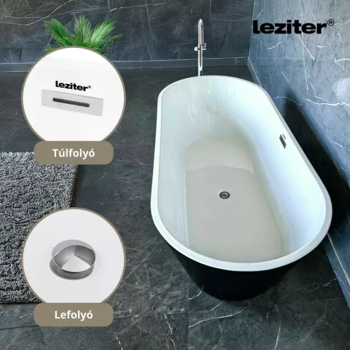Noa szabadon álló fürdőkád fekete - WaterMarkt.hu