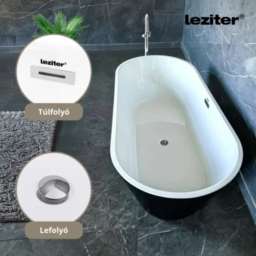 Noa szabadon álló fürdőkád fekete - WaterMarkt.hu