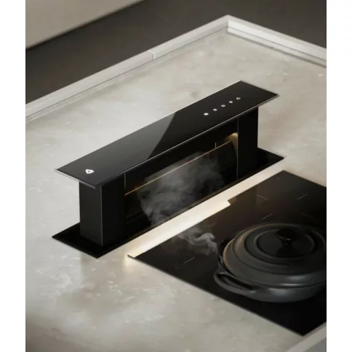 Ciarko Design Moondraft 60 cm fekete pultból kiemelkedő páraelszívó - WaterMarkt.hu
