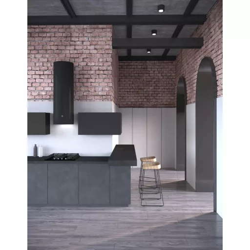 Ciarko Design Tubus fekete fali páraelszívó - WaterMarkt.hu