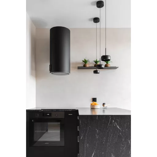 Ciarko Design Tubus fekete fali páraelszívó - WaterMarkt.hu