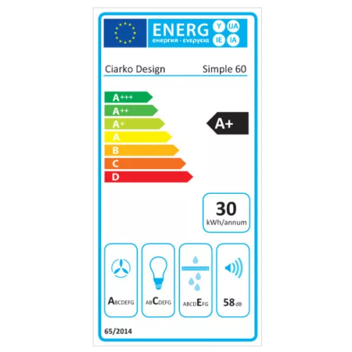 Ciarko Design SIMPLE 60 cm ezüst fali páraelszívó - WaterMarkt.hu