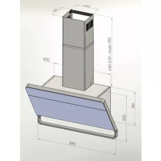 Ciarko Design ILLUMIA fehér fali páraelszívó - WaterMarkt.hu