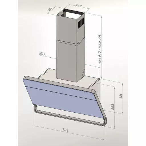 Ciarko Design ILLUMIA fehér fali páraelszívó - WaterMarkt.hu