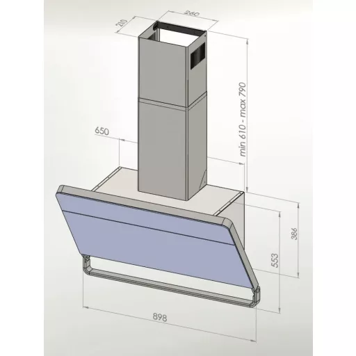Ciarko Design ILLUMIA fekete fali páraelszívó - WaterMarkt.hu
