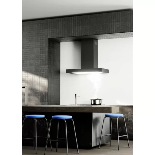 Ciarko Design T-Light 60 cm fekete fali páraelszívó - WaterMarkt.hu