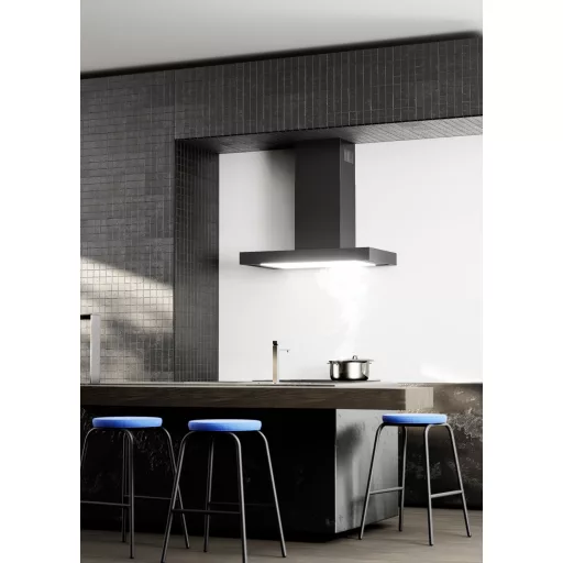 Ciarko Design T-Light 60 cm fekete fali páraelszívó - WaterMarkt.hu