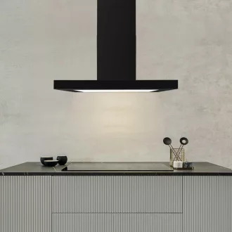 Ciarko Design T-Light 90 cm fekete fali páraelszívó - WaterMarkt.hu