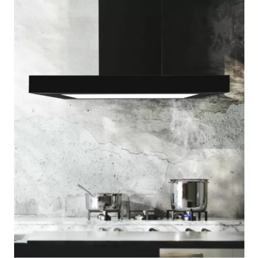 Ciarko Design T-Light 90 cm fekete fali páraelszívó - WaterMarkt.hu