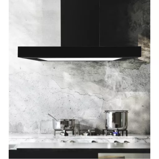 Ciarko Design T-Light 90 cm fekete fali páraelszívó - WaterMarkt.hu