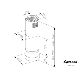 Ciarko Design ICON W antracit sziget páraelszívó - WaterMarkt.hu