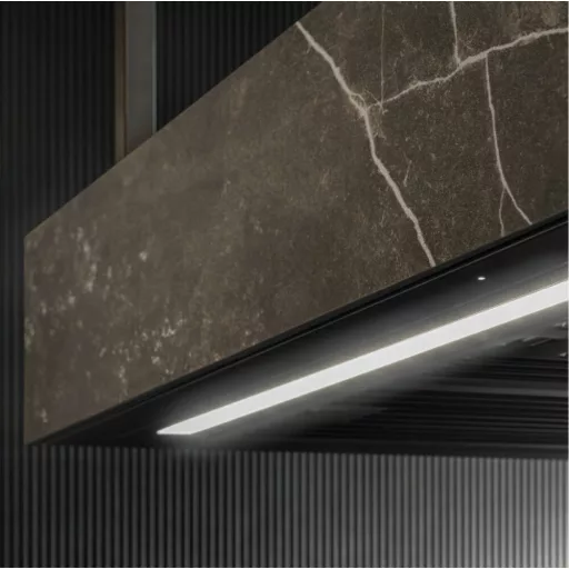 Ciarko Design MINIMAL 1 90 cm fekete sziget páraelszívó (oldalsó panel nélkül) - WaterMarkt.hu