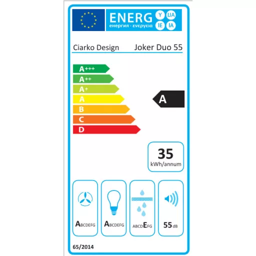 Ciarko Design JOKER DUO 55 Fehér beépíthető páraelszívó - WaterMarkt.hu