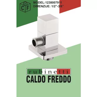 Caldo Freddo QUADRO - sarokszelep - KRÓM - kerámiabetétes - 1/2 " - 3/8" - WaterMarkt.hu