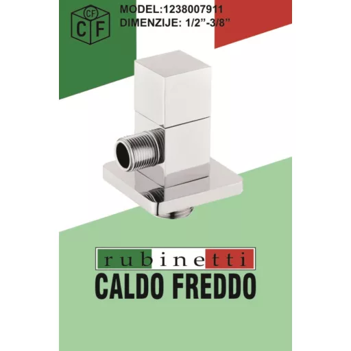 Caldo Freddo QUADRO - sarokszelep - KRÓM - kerámiabetétes - 1/2 " - 3/8" - WaterMarkt.hu