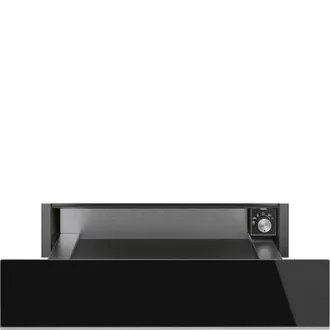   SMEG MELEGÍTŐ FIÓK, Dolce Stil Novo,kiegészítő a 45 cm-es kompakt sütőkhöz, fekete üveg/inox, fogantyú nélküli