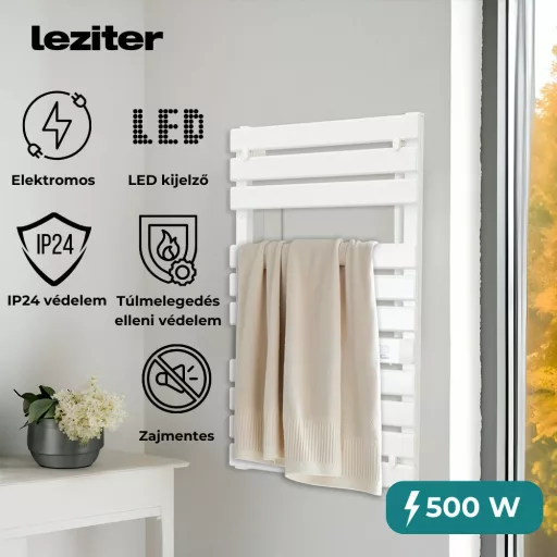 Elektromos törölközőszárító radiátor 500W - WaterMarkt.hu