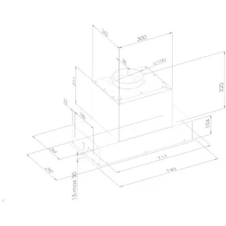 Ciarko Design MINIMAL 7 90 cm fekete beépíthető páraelszívó - WaterMarkt.hu
