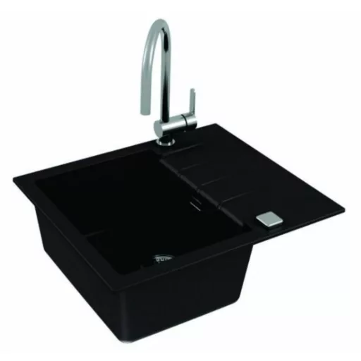 Alveus Cadit 10 egymedencés csepptálcás gránit mosogató - WaterMarkt.hu