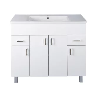 VivaStyle EKONOMIK PLUS 100 lábon álló fürdőszobabútor Sanovit SOFT 13100 mosdóval - 100 x 45,5 cm - WaterMarkt.hu
