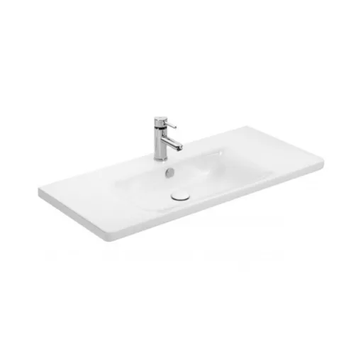 VivaStyle EKONOMIK PLUS 100 lábon álló fürdőszobabútor Sanovit SOFT 13100 mosdóval - 100 x 45,5 cm - WaterMarkt.hu