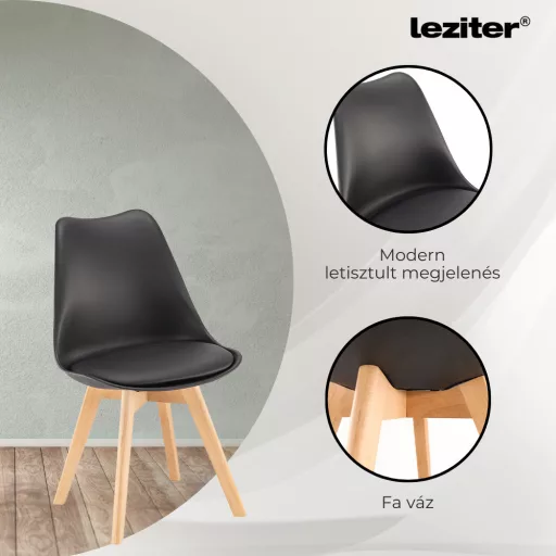 Silla étkezőszék 2 db fekete színben - WaterMarkt.hu