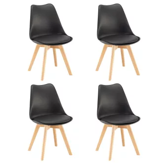 Silla étkezőszék 4 db fekete színben - WaterMarkt.hu