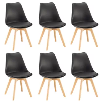 Silla étkezőszék 6 db fekete színben - WaterMarkt.hu