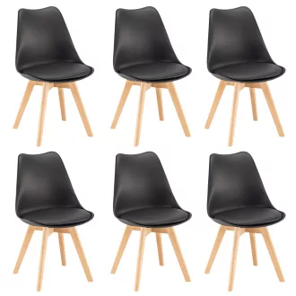 Silla étkezőszék 6 db fekete színben - WaterMarkt.hu
