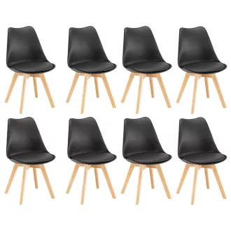 Silla étkezőszék 8 db fekete színben - WaterMarkt.hu