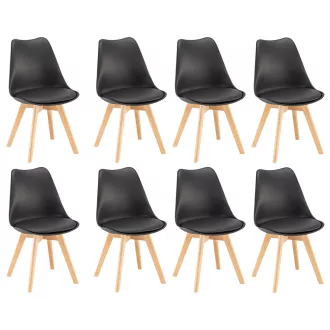 Silla étkezőszék 8 db fekete színben - WaterMarkt.hu