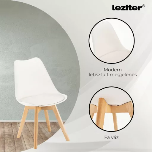 Silla étkezőszék 8 db fehér színben - WaterMarkt.hu