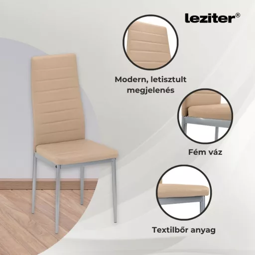 Tino NOVA Étkezőszék bézs-szürke színben - WaterMarkt.hu