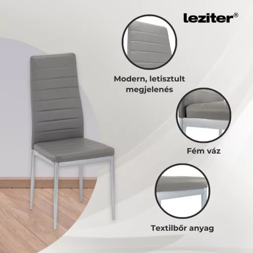 Tino NOVA Étkezőszék szürke-szürke színben - WaterMarkt.hu