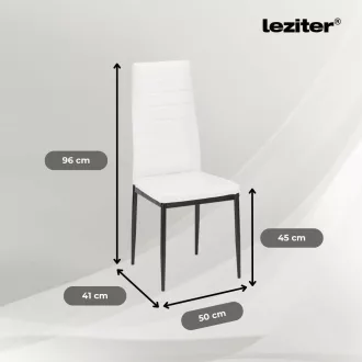 Tino NOVA Étkezőszék fehér-fekete színben - WaterMarkt.hu