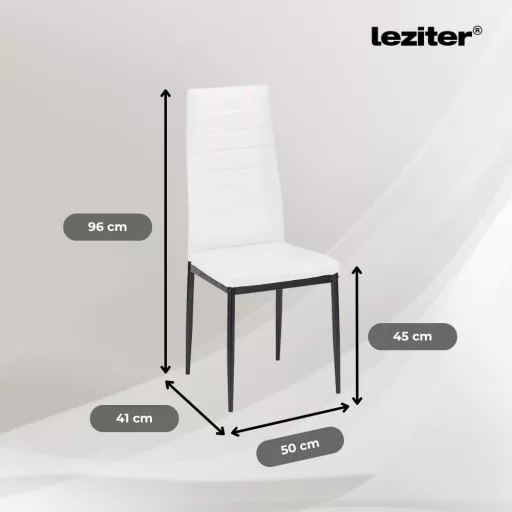 Tino NOVA Étkezőszék fehér-fekete színben - WaterMarkt.hu