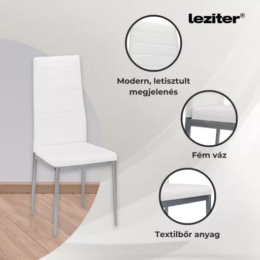 Tino NOVA Étkezőszék fehér-szürke színben - WaterMarkt.hu