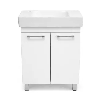VivaStyle PANEL- KMT 60 lábon álló fürdőszobabútor CeraStyle SHARP - BAL CSAPLYUKAS mosdóval 60x30cm - WaterMarkt.hu