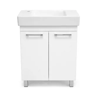 VivaStyle PANEL- KMT 60 lábon álló fürdőszobabútor CeraStyle SHARP - BAL CSAPLYUKAS mosdóval 60x30cm - WaterMarkt.hu
