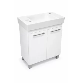 VivaStyle PANEL- KMT 60 lábon álló fürdőszobabútor CeraStyle SHARP -JOBB CSAPLYUKAS mosdóval 60x30cm - WaterMarkt.hu
