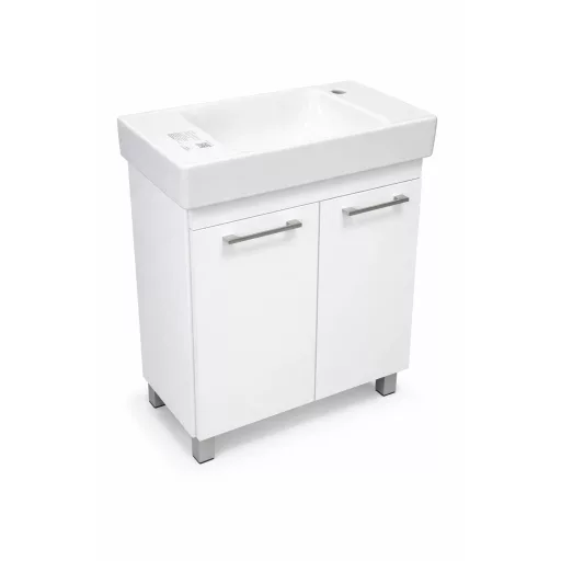 VivaStyle PANEL- KMT 60 lábon álló fürdőszobabútor CeraStyle SHARP -JOBB CSAPLYUKAS mosdóval 60x30cm - WaterMarkt.hu