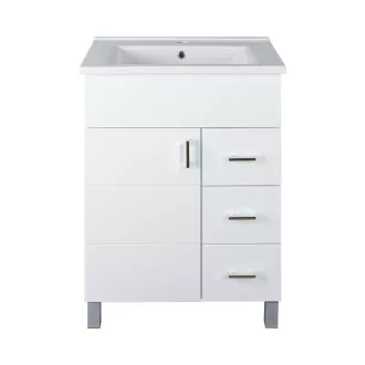 VivaStyle KARINA 65 lábon álló fürdőszobabútor 3 fiókos Sanovit ATRIA 9065 mosdóval 65 x 45,5 cm - WaterMarkt.hu