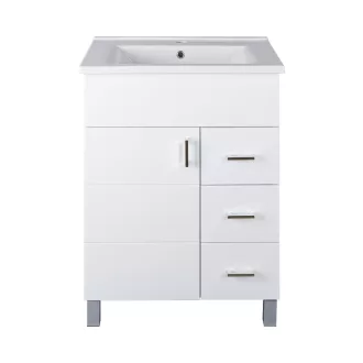 VivaStyle KARINA 65 lábon álló fürdőszobabútor 3 fiókos Sanovit ATRIA 9065 mosdóval 65 x 45,5 cm - WaterMarkt.hu